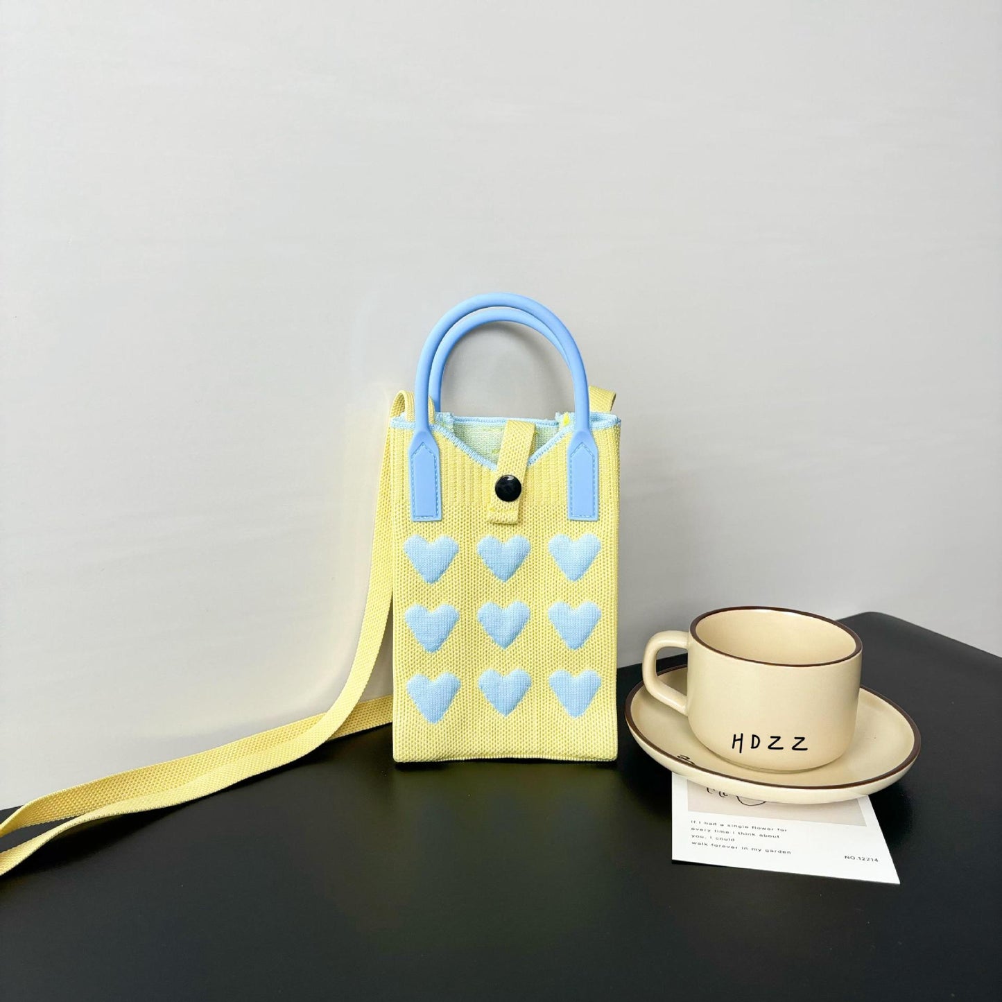 Dopamine High Sense Minority Knitted Korean Phone Bags