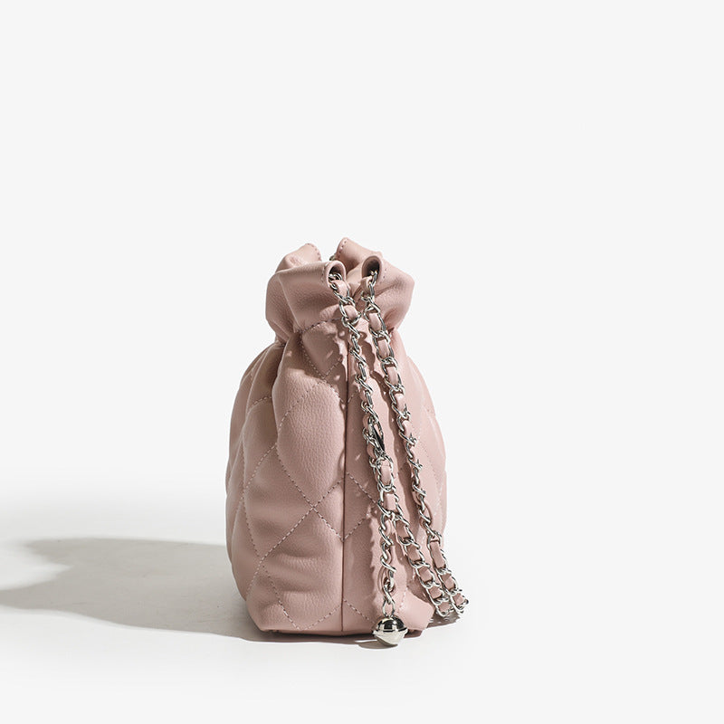 Niche High-grade Rhombus Garbage Style Chain Shoulder Bags