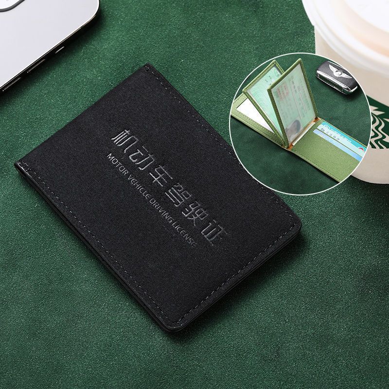 Women's & Men's & License Protective Cover Suede Multifunctional Id Package