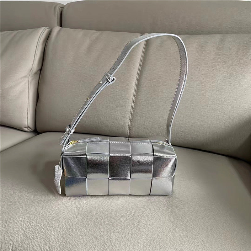 Woven Genuine Leather Advanced Texture Underarm Bags