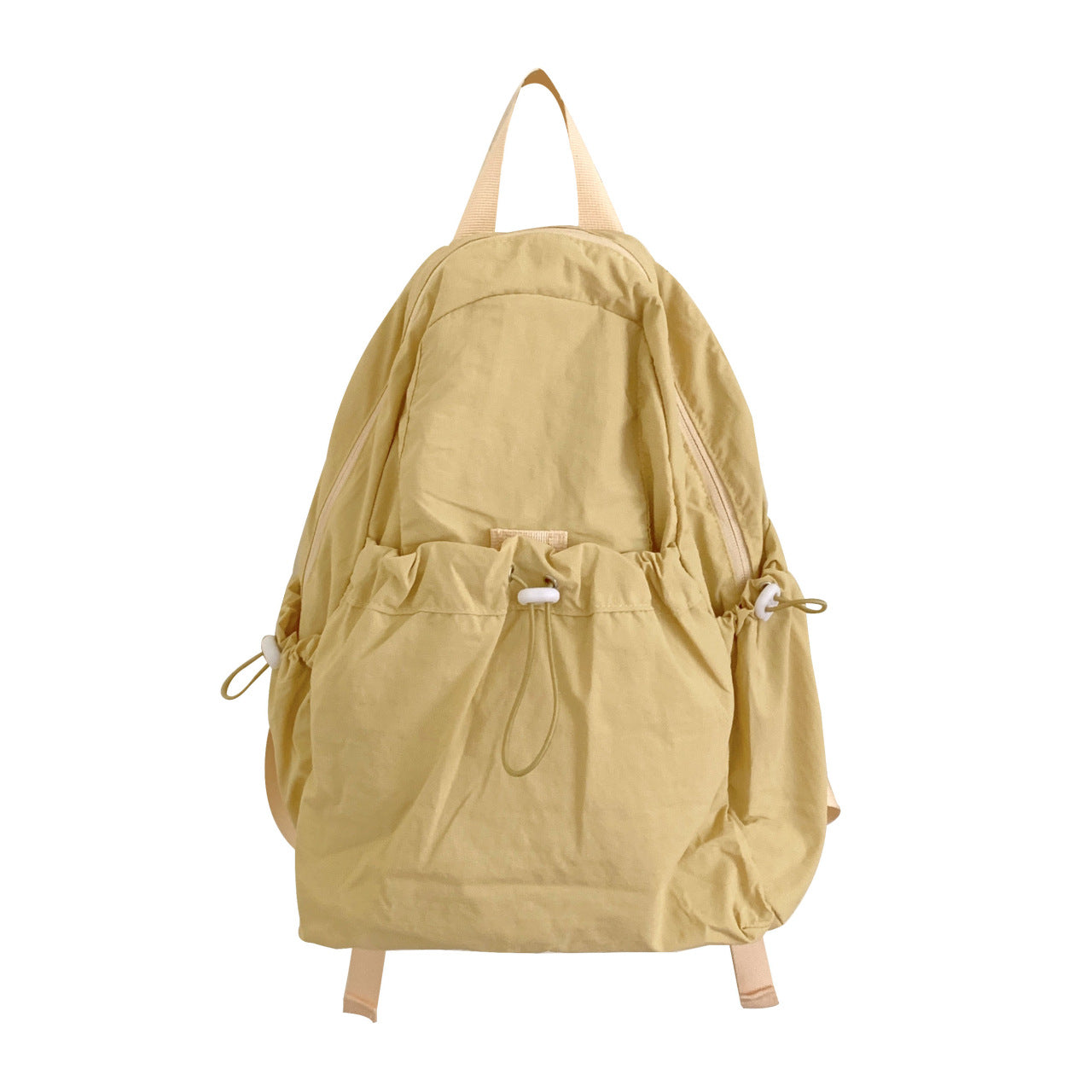 Style Leisure Artistic Canvas Pleated Nylon Drawstring Middle School Students' Schoolbags