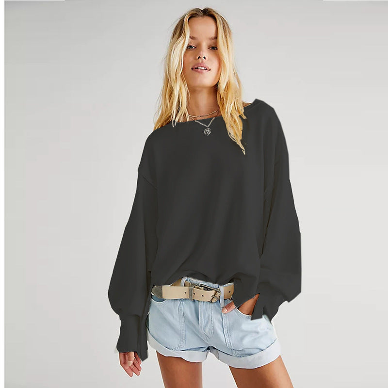 Women's Autumn Loose-fitting Solid Color Long Sleeves Sweaters