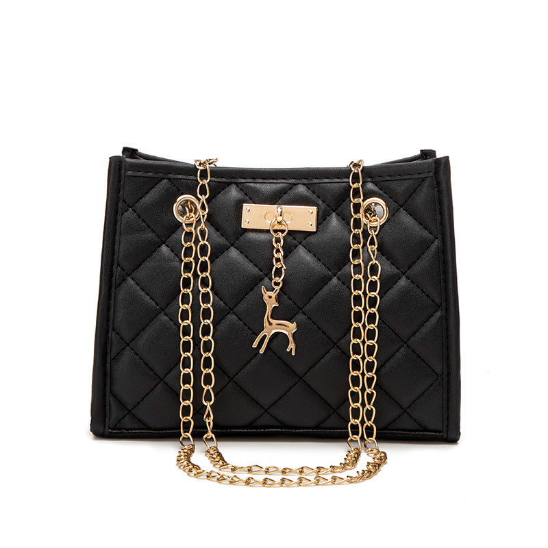 Unique Women's Embroidered Diamond Plaid Classic Ladies Bags