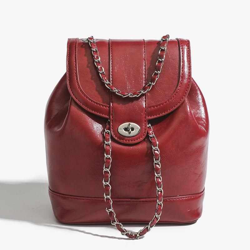 Versatile Simple Chain High-grade Korean Style Backpacks