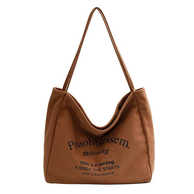 Large Capacity Female Artistic Canvas Class Shoulder Bags