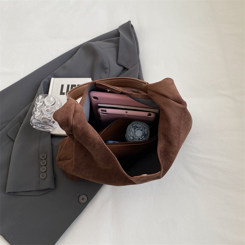 Retro Soft Suede Simple Versatile High Handbags
