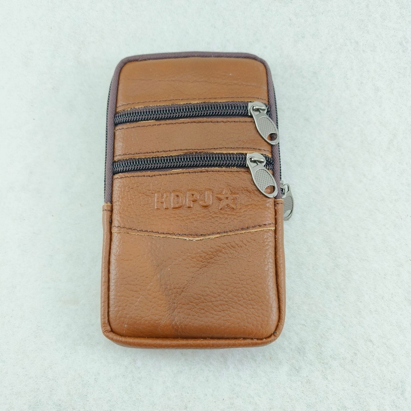 Men's Single Layer Cattle Leather Smart Mobile Pannier Phone Bags