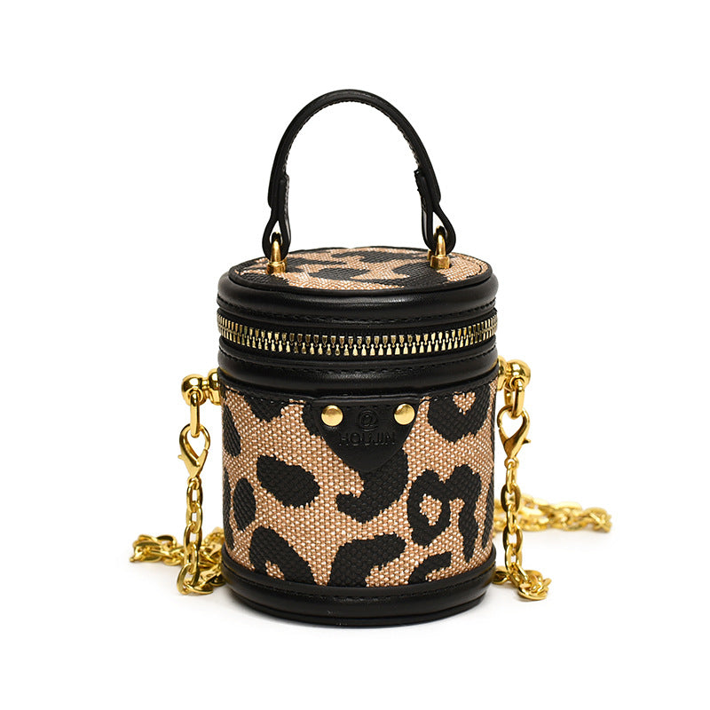 Children's Model Style Retro Mini Fortune Tube Crossbody Bags