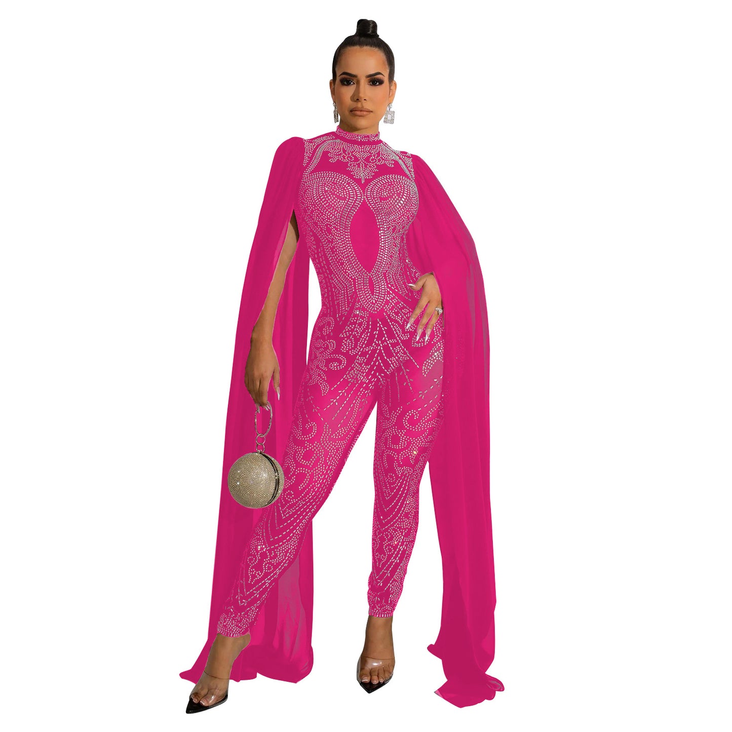 Women's Classic Sexy Mesh Rhinestone Nightclub Pants