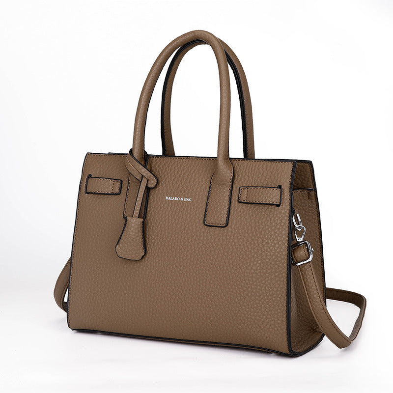 Women's Three-piece With Litchi Pattern Hand Holding Shoulder Bags