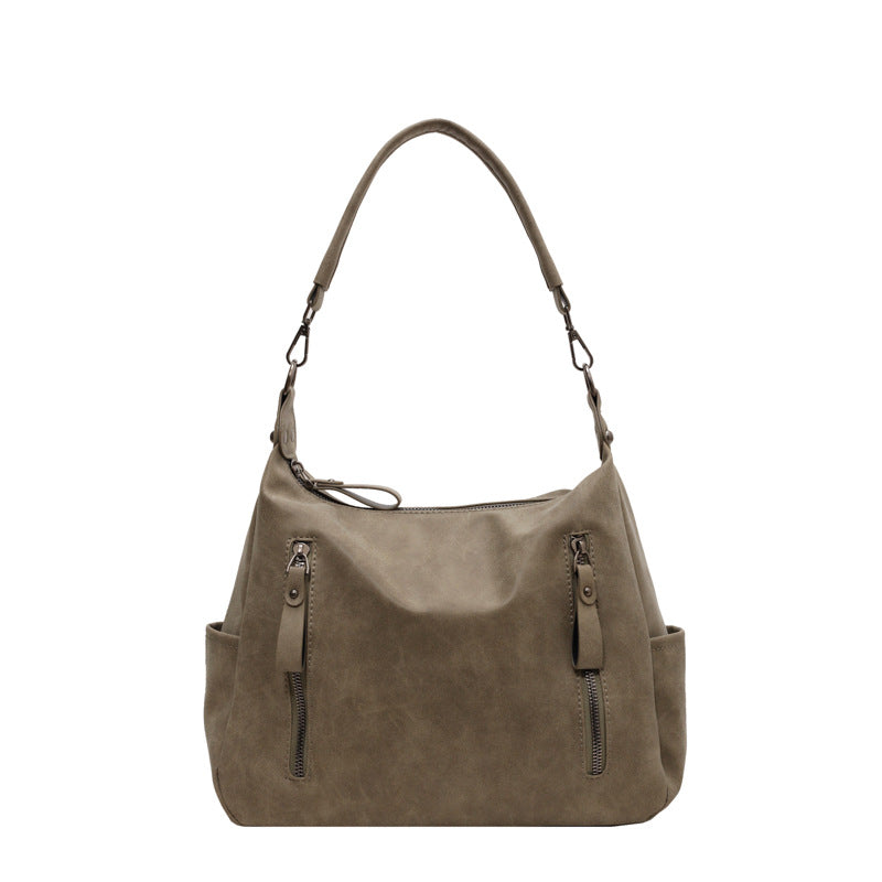 Women's Motorcycle Fashionable Underarm Niche Texture Large Bags