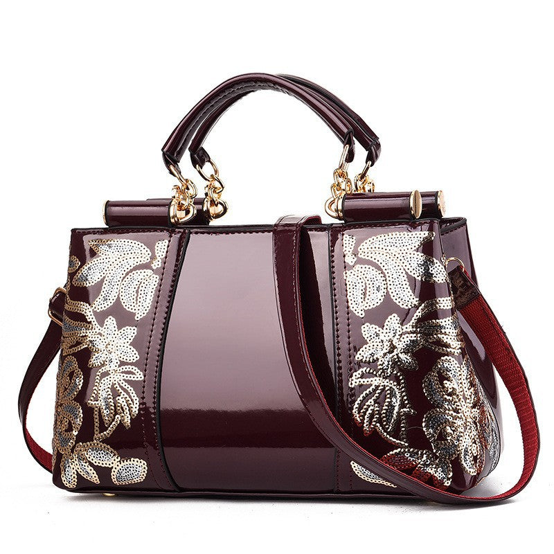 Women's Shiny Bridal Wedding Elegant Large Capacity Shoulder Bags