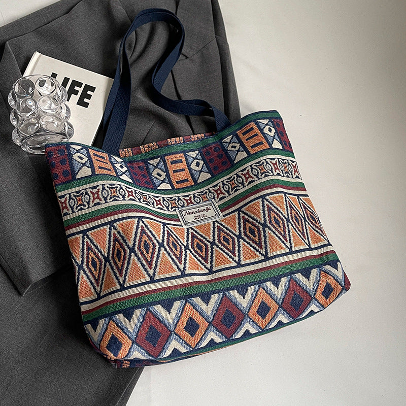 Women's Large Capacity Canvas Retro Easy Matching Shoulder Bags