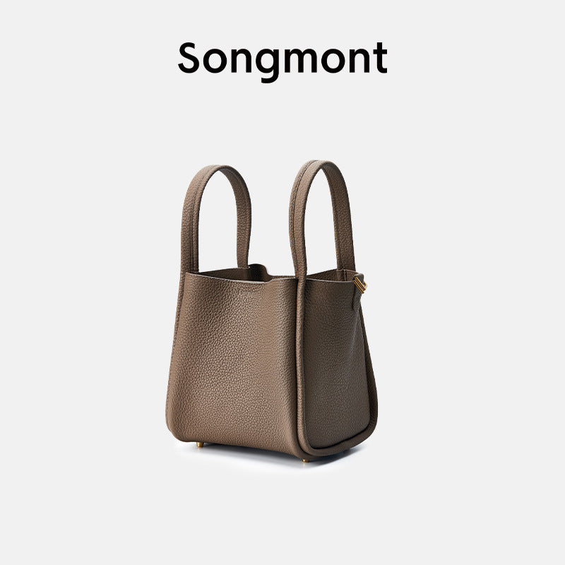 Vegetable Basket Series Genuine Leather Large Capacity Shoulder Bags