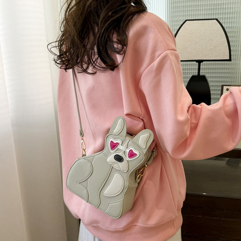 Women's Spring Cute Stitching Puppy Fashion Cool Crossbody Bags