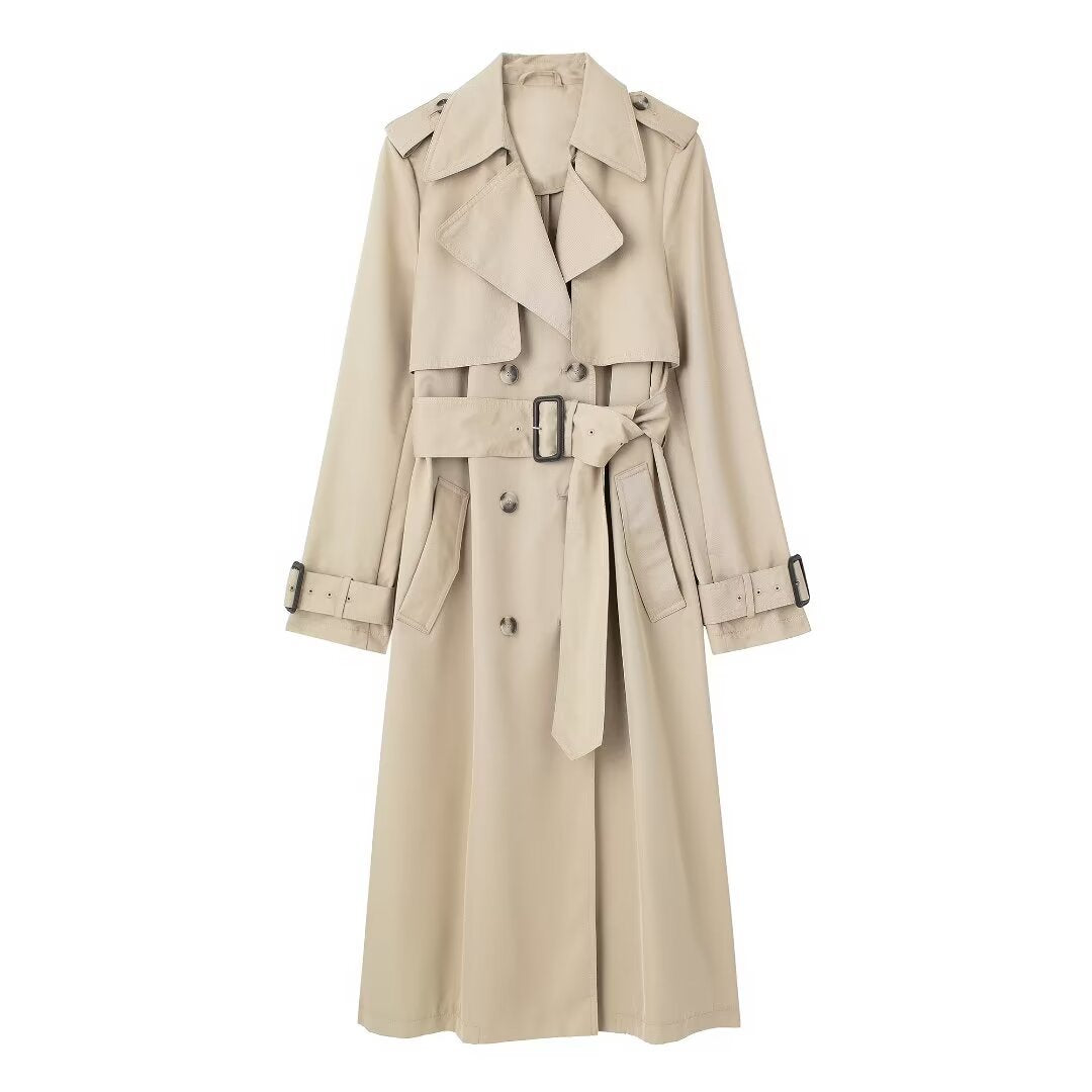 Women's Homemade Fashionable Series With Belt Trench Coats