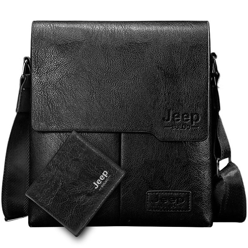 Men's Fashion Stylish Leather Soft Vertical Men's Shoulder Bags