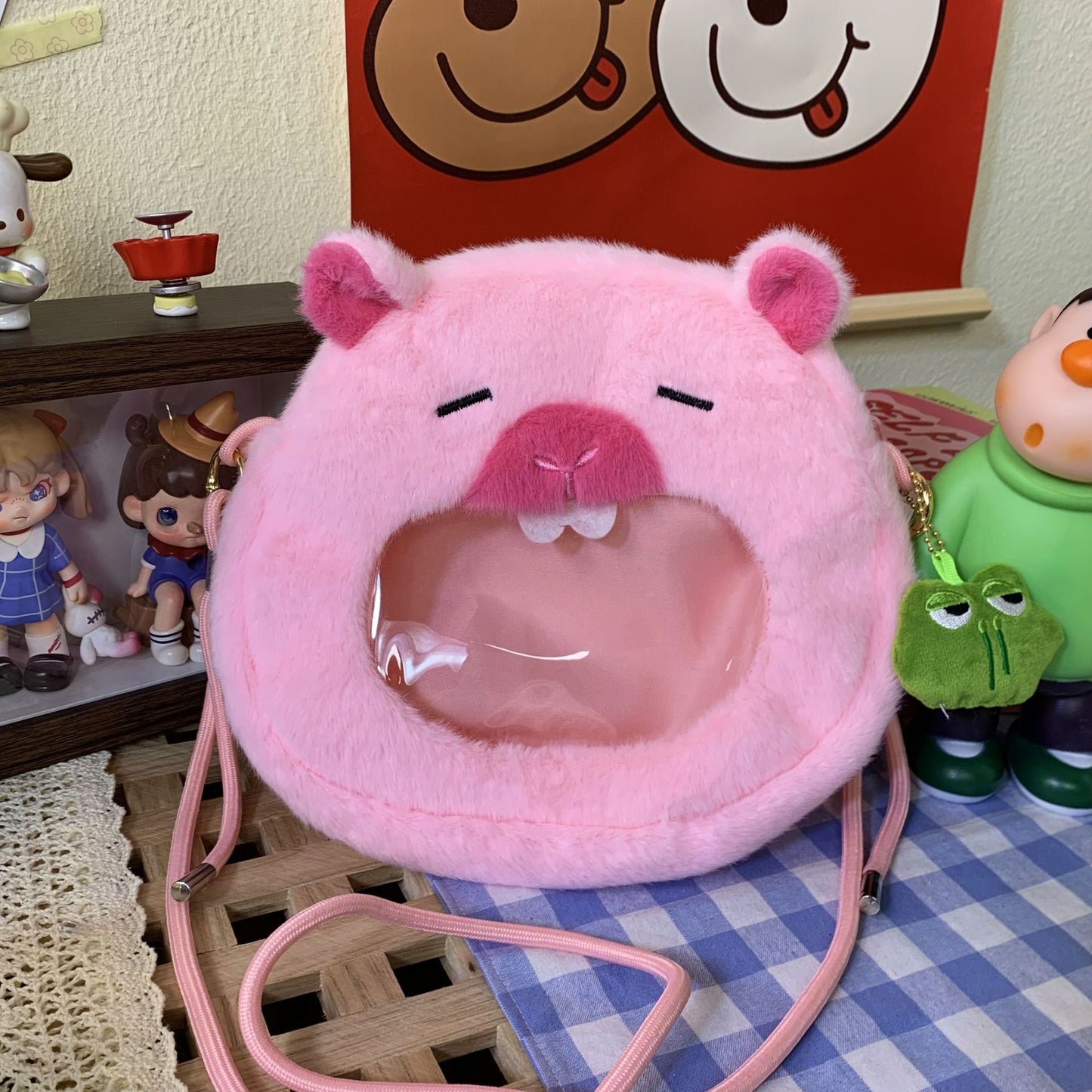 Cute Female Capybara Plush Toy Doll Backpacks