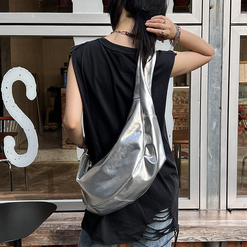 Women's Trendy Large Pin Soft Leather Capacity Crossbody Bags