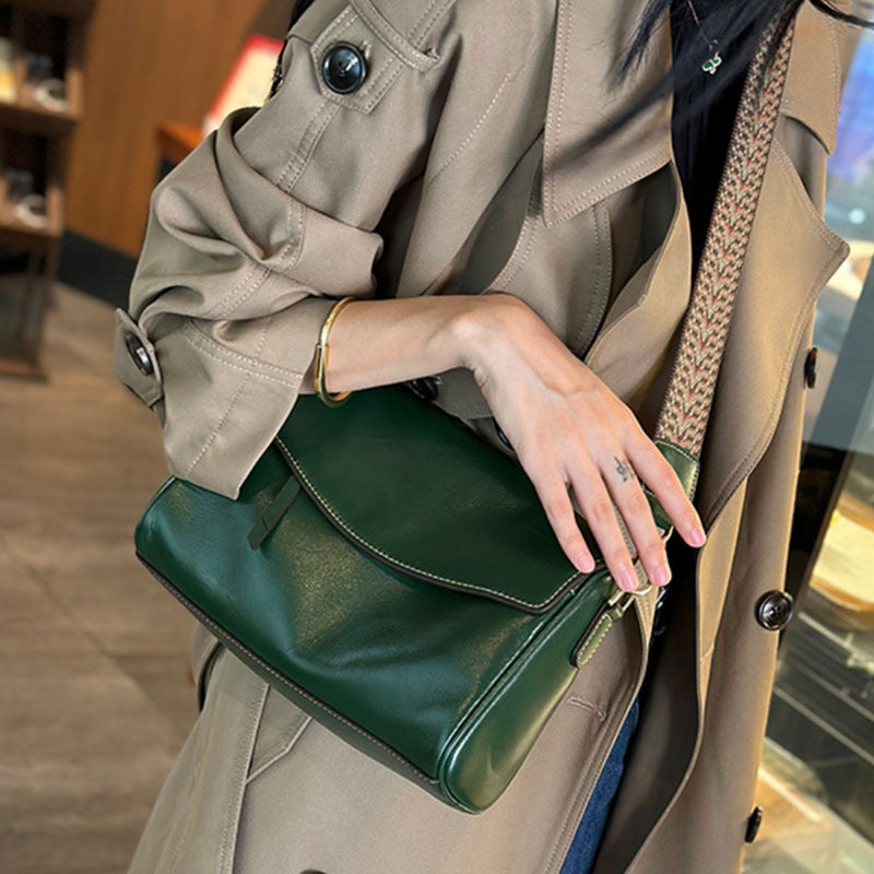 Women's Underarm Large Capacity First Layer Cowhide Bags