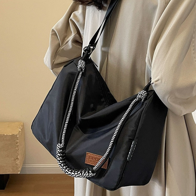 Large Capacity Fashionable Versatile College Canvas Crossbody Bags