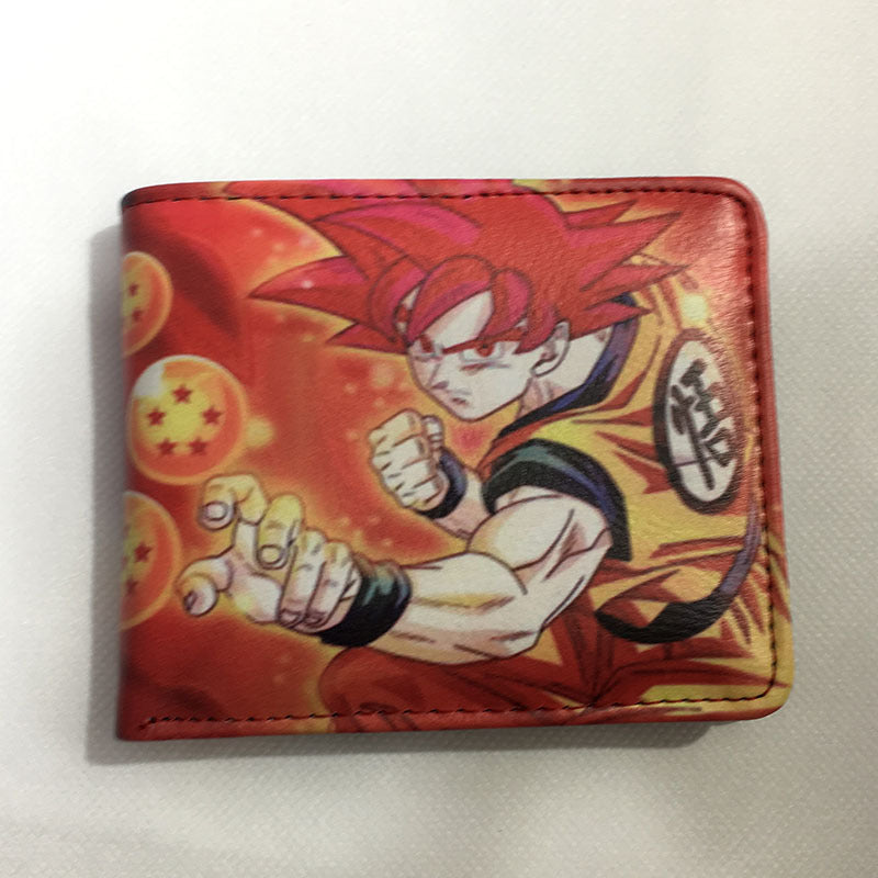 Dragon Ball Short Fold Super Leather Ladies Wallets