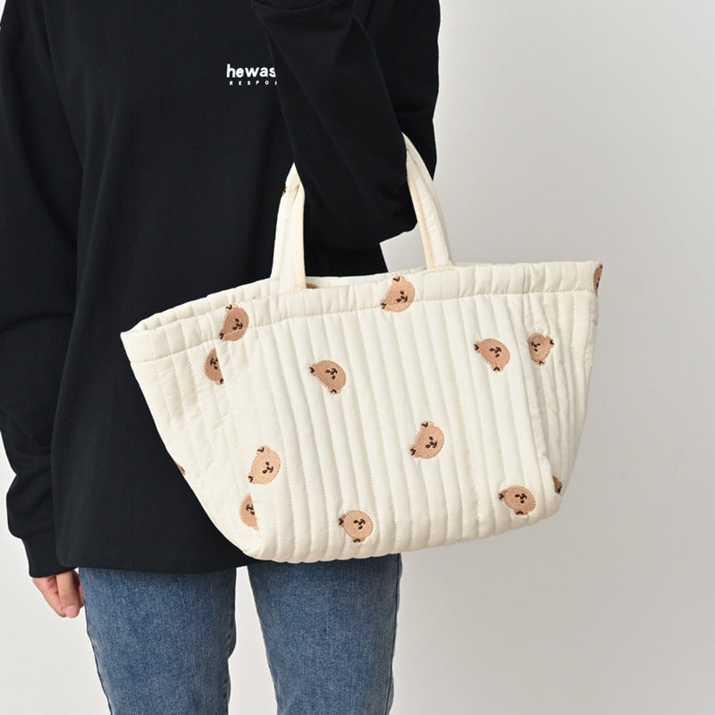 Cotton Mummy Washed Fabric Short Distance Bags