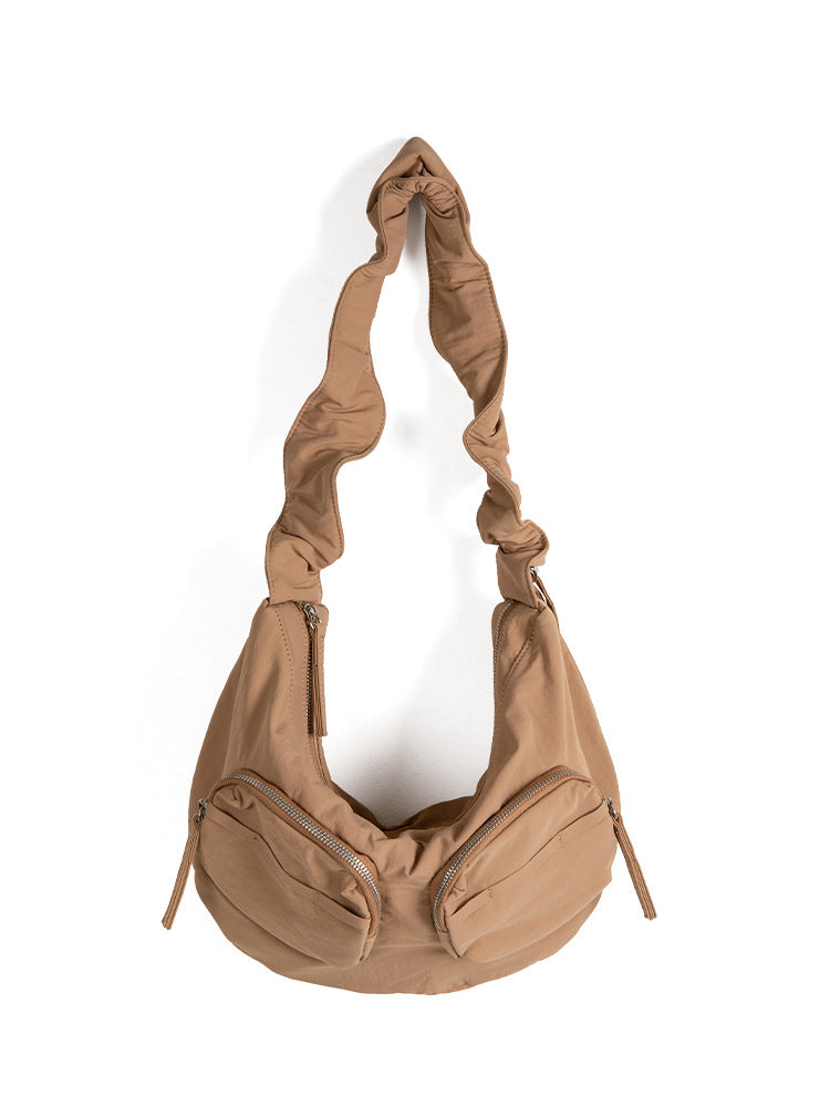 Korean Style Niche Drawstring Ruffle Cloud Handbags