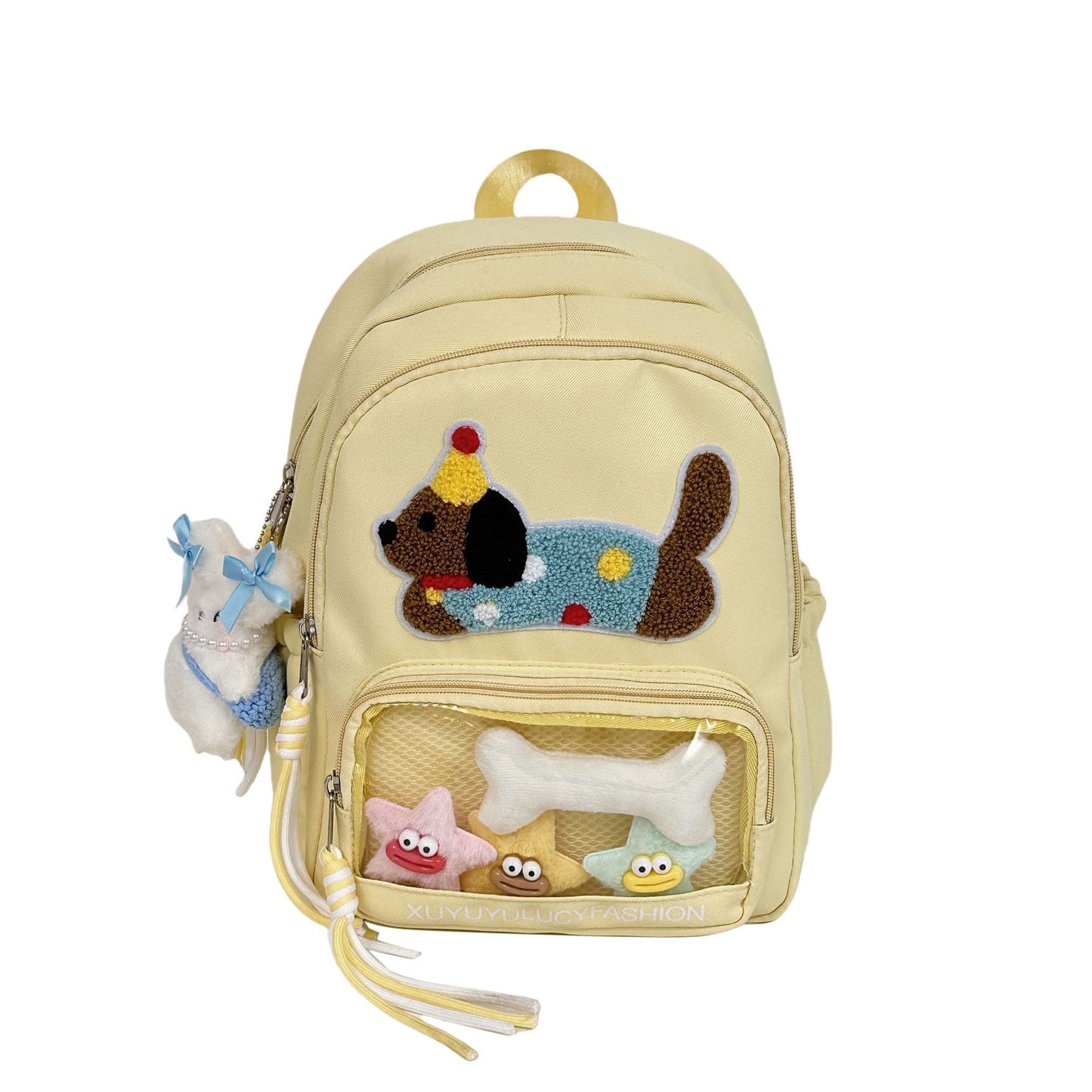 Niche Transparent Bar Cartoon Large Capacity Backpacks