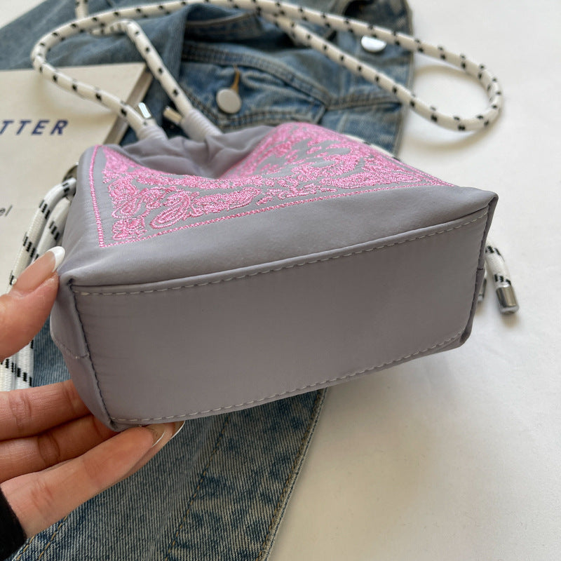 Women's Simple Embroidered Cloth Paisley Mobile Shoulder Bags