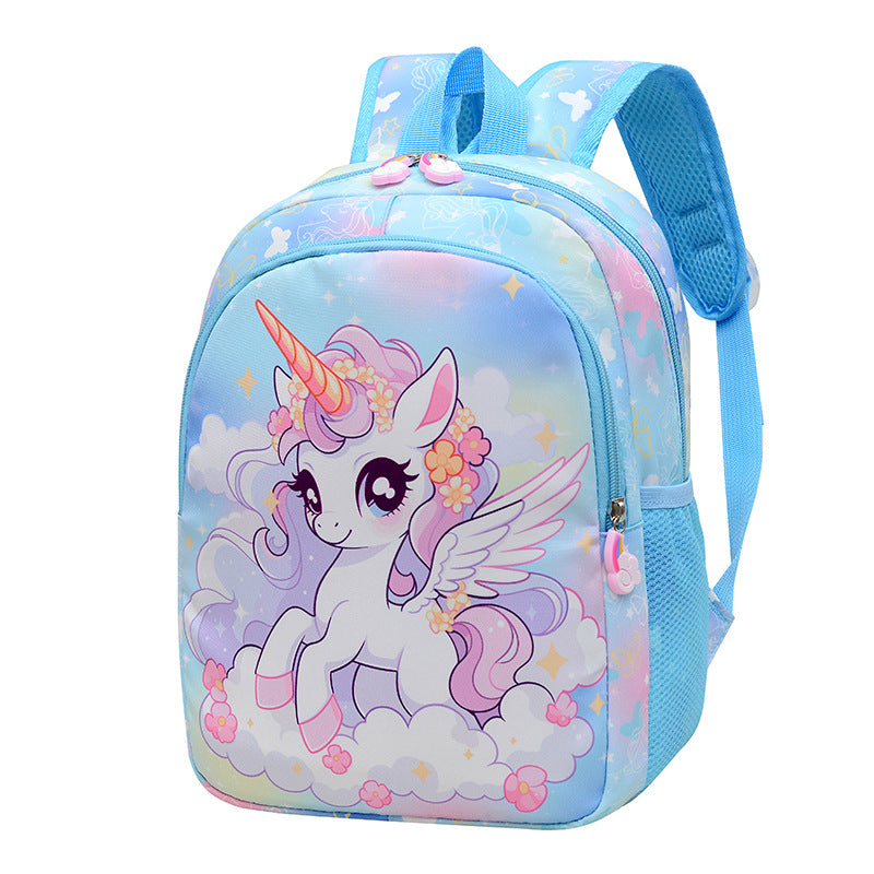 Children's Lightweight Cartoon Cute Unicorn Spine Protection Backpacks