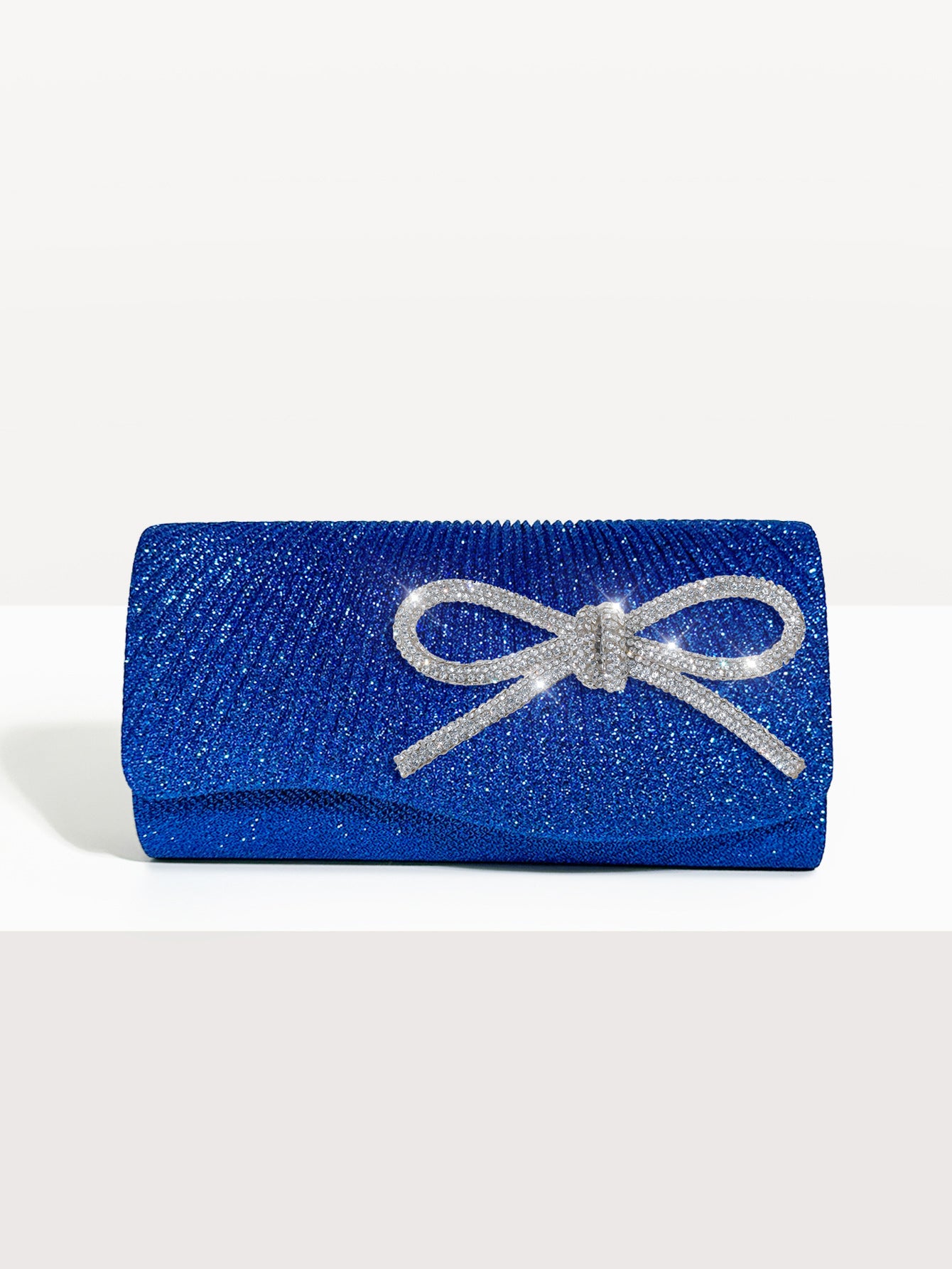 Mini Clutch Rhinestone Strip Bow Shiny Evening Bags