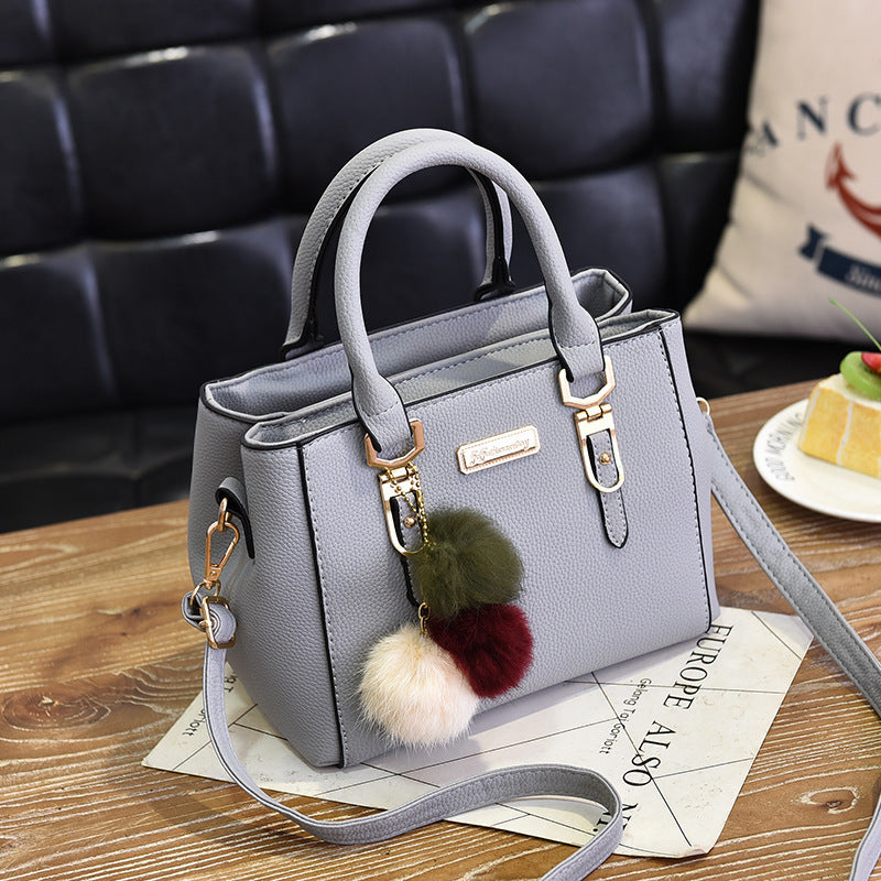 Women's Fashion Large Capacity Fur Ball Crossbody Bags