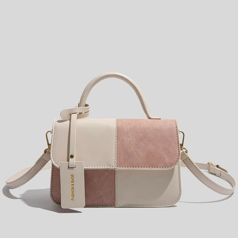 Women's Stitching Texture Design French Style Vintage Crossbody Bags