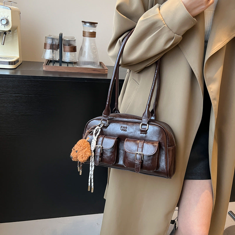 Women's Portable Bowling Fashion Korean Style Underarm Bags