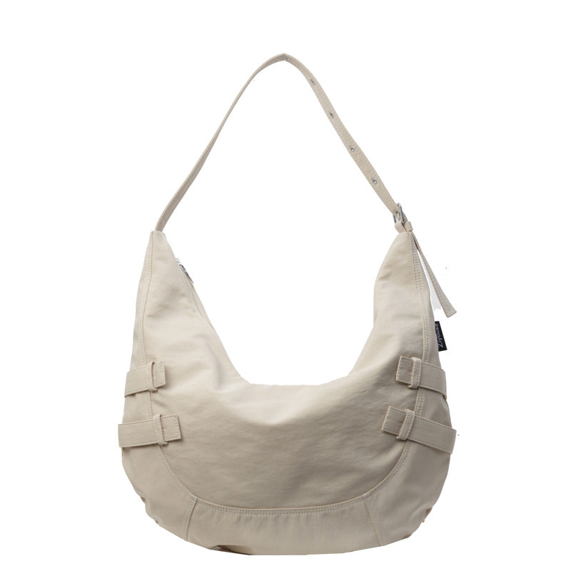Large Capacity Canvas Croissant Commuter Korean Shoulder Bags
