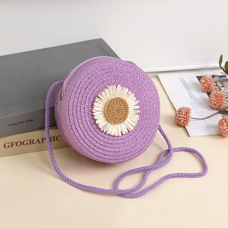 Raffia Woven Mobile Female Summer Beach Crossbody Bags