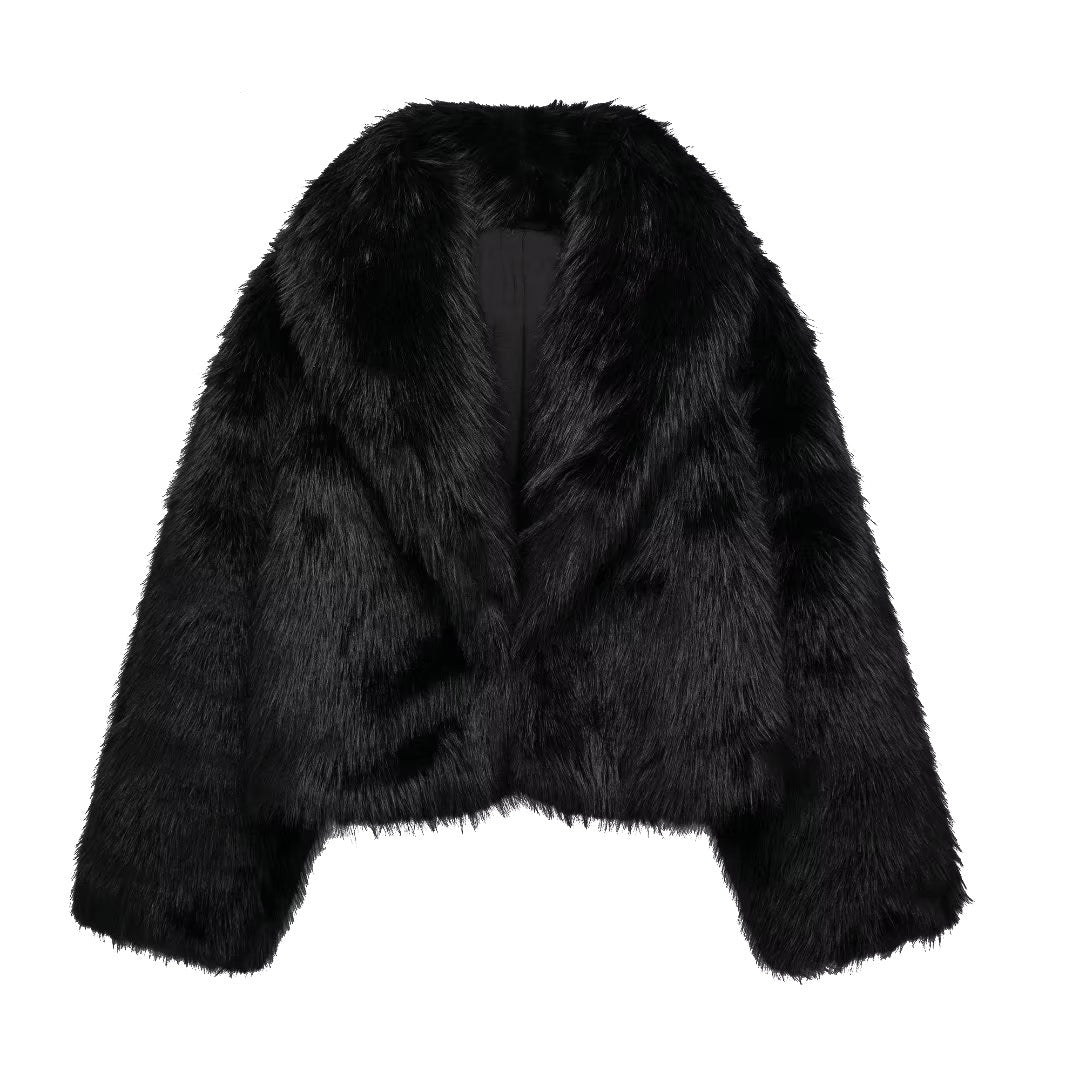 Women's Stylish Beautiful Artificial Fur Effect Coats