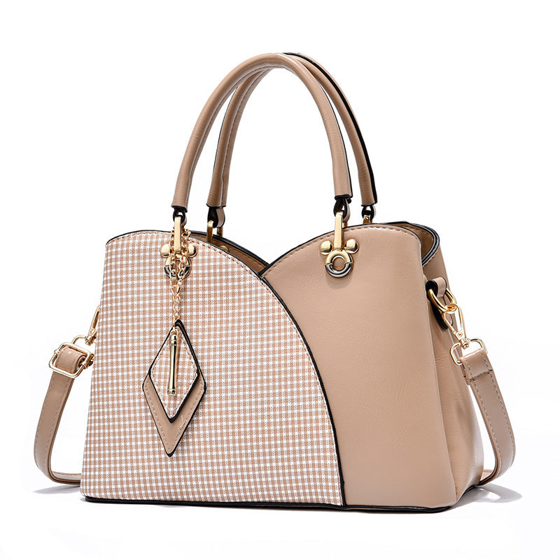 Fashion Plaid Large Capacity Color Matching Shoulder Bags