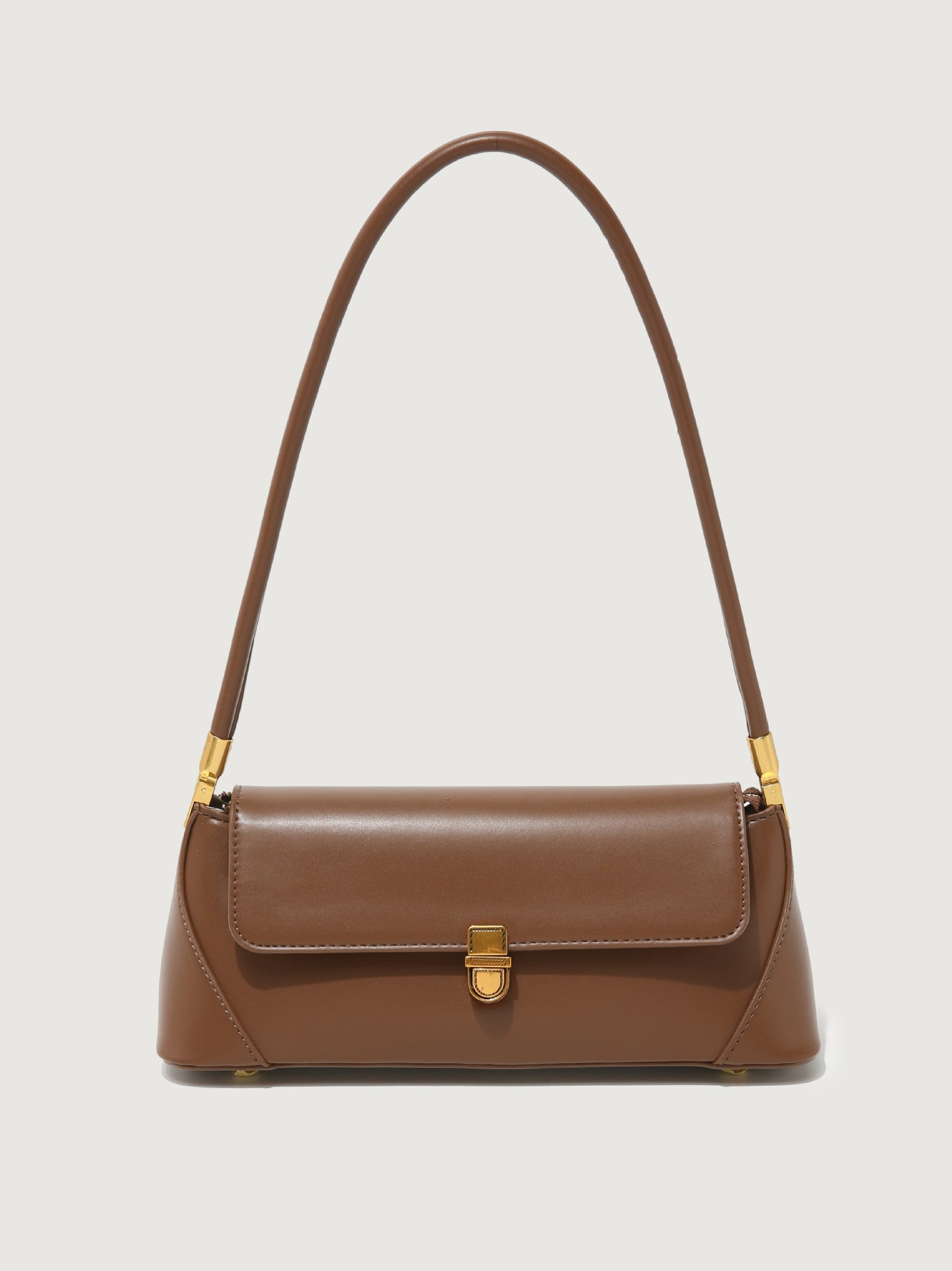 Baguette Design Simple Black Underarm Textured Handbags