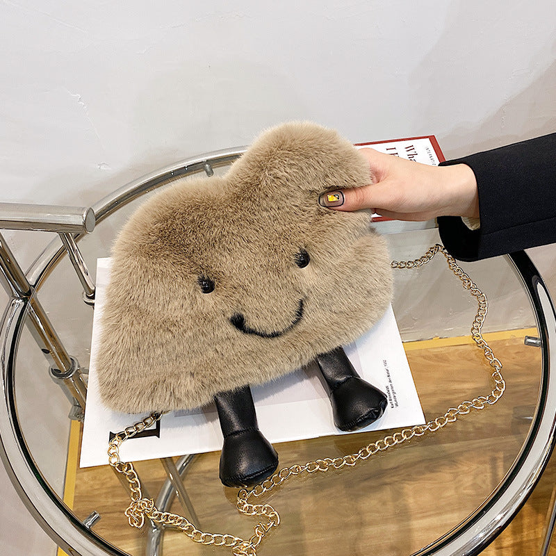 Women's Cloud Fur Niche Korean Style One Crossbody Bags