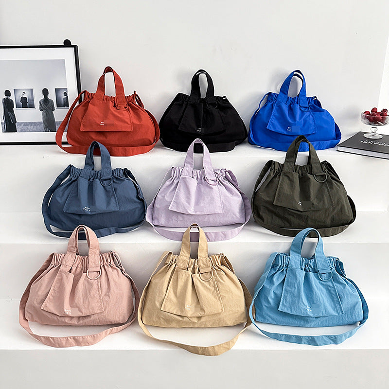 Women's & Men's Singapore Dumpling Foldable Portable Soft Nylon Shoulder Bags