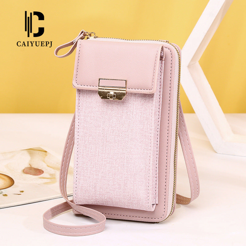 Women's Mobile Fashion Simple Korean Latch Phone Bags