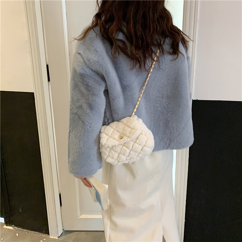 Cloud Lamb Furry Female Winter Korean Versatile Bags