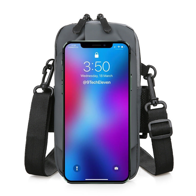 Men's Fashion Mobile Vertical Design Solid Color Phone Bags