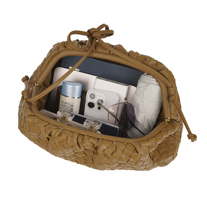 Large Cloud Woven Capacity Clip Hand Crossbody Bags