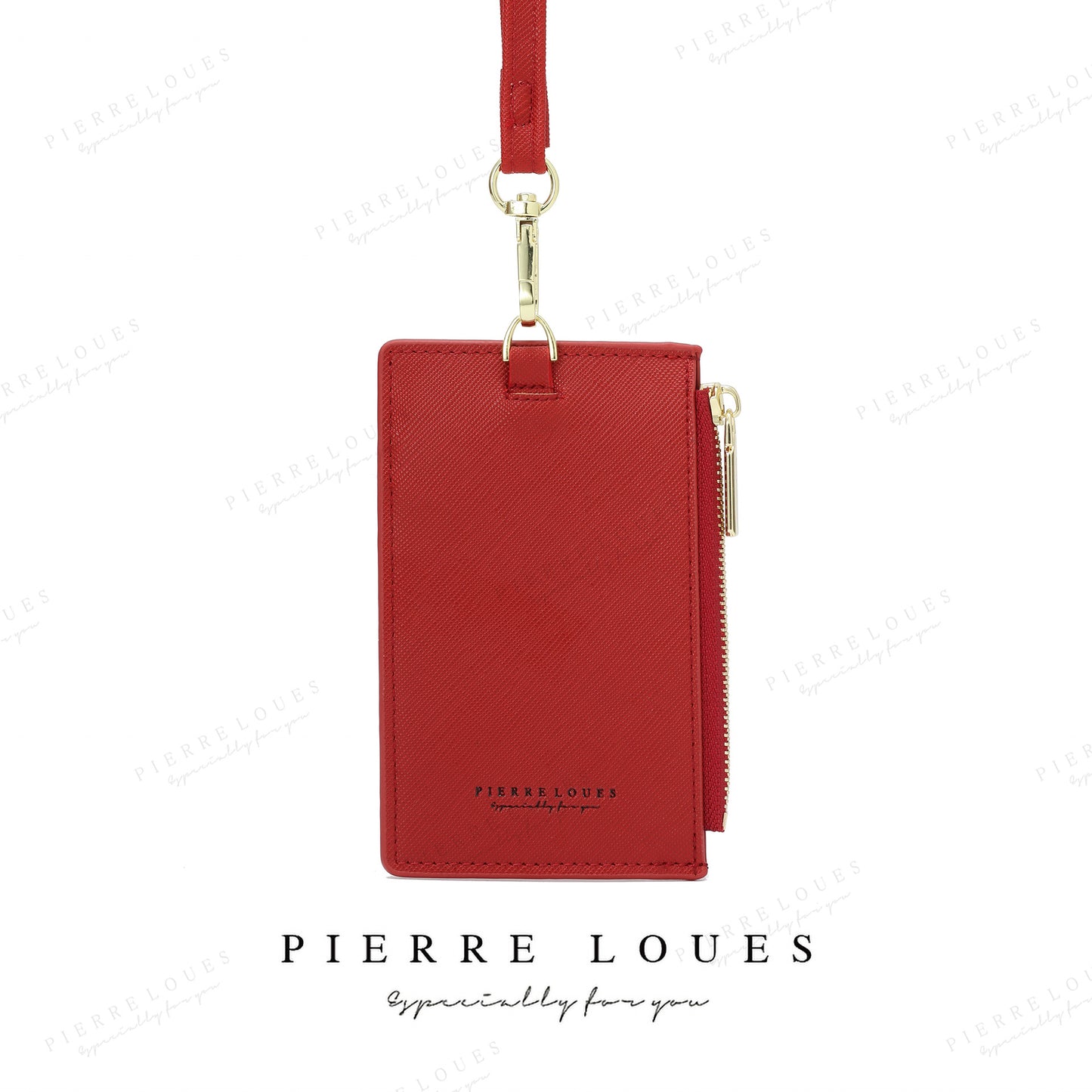 Zipper Clamp Large Capacity Slot Litchi Pattern Card Holder