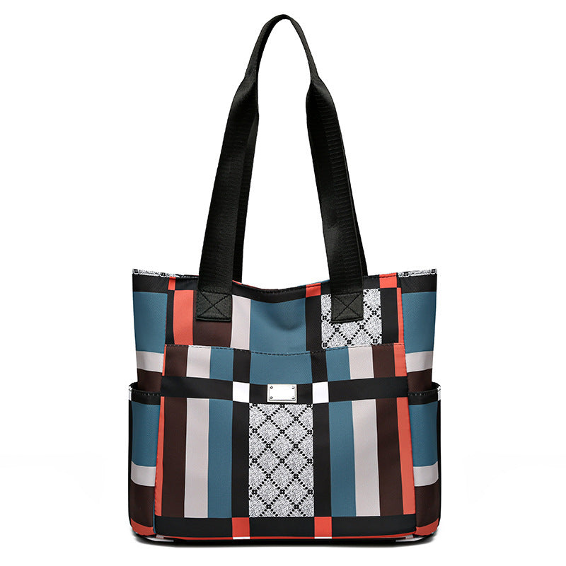 Women's Summer Fashion Portable Texture Plaid Commuter Shoulder Bags
