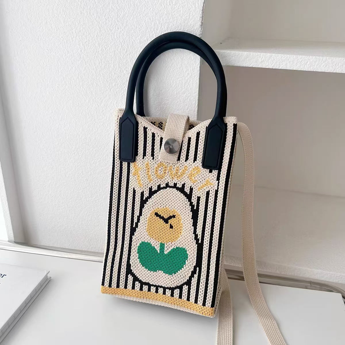 Women's Cat Mini Cute Lightweight Four Knitted Shoulder Bags