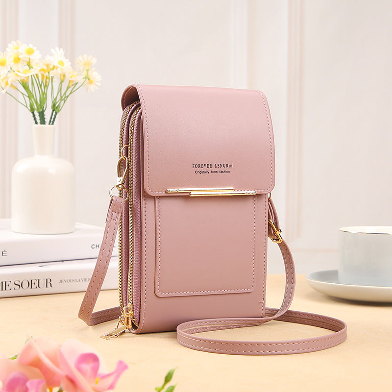 Women's Stylish Versatile Zipper Solid Color Simple Bags